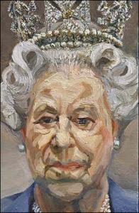 Portrait of Queen Elizabeth Two by Lucian Freud